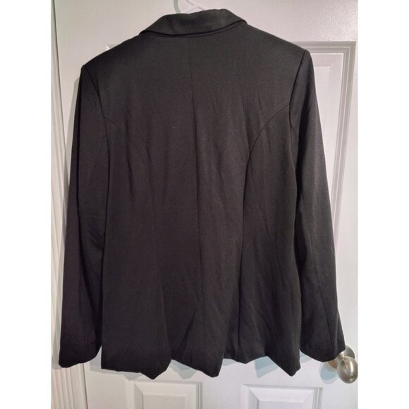 Unique 21 Womens' One-Button Boyfriend Black Suit Jacket Blazer Sz 12 NWOT - Picture 3 of 9